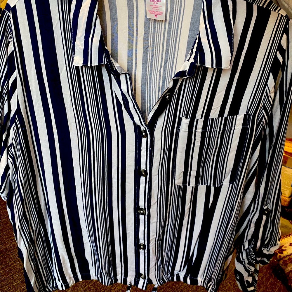 Blue striped shirt